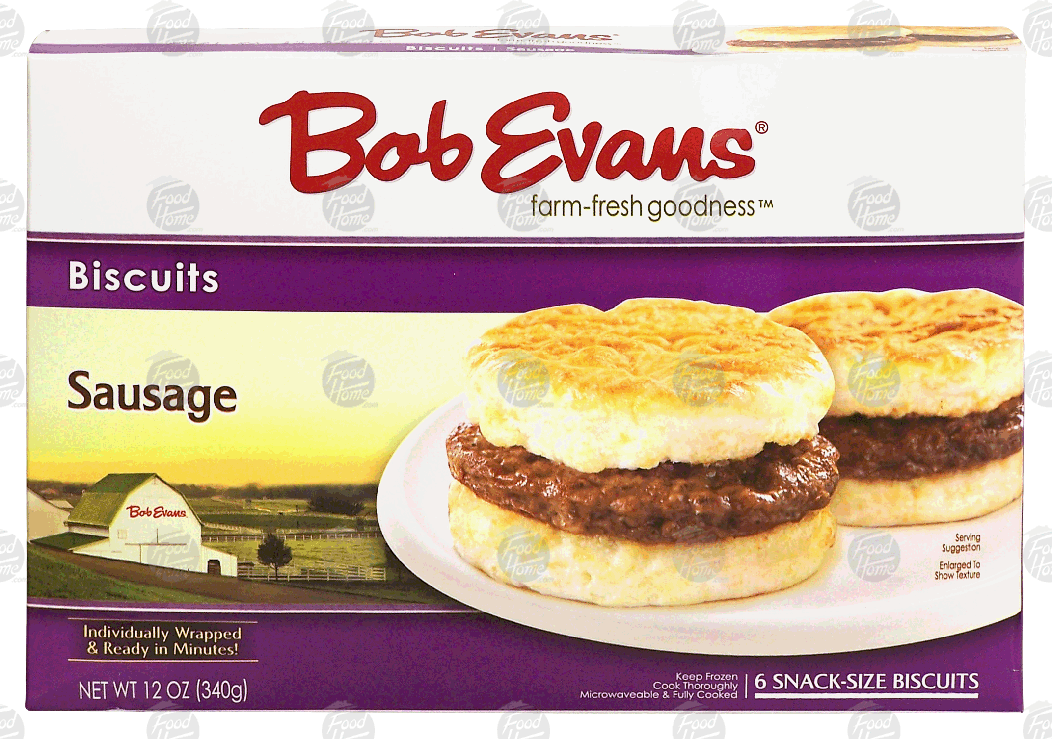 Bob Evans  sausage biscuits, snack size, 6-count, microwavable Full-Size Picture